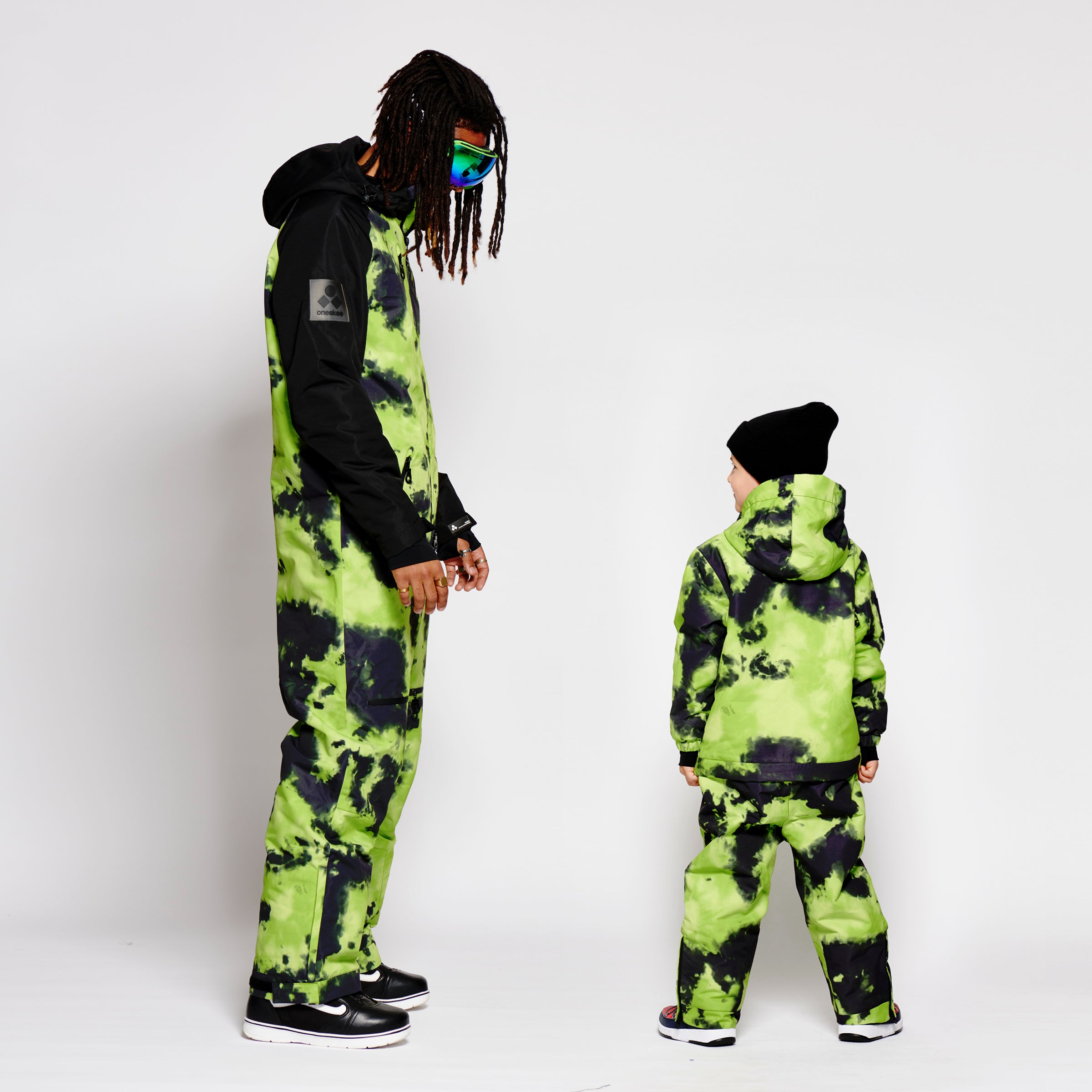 Bundle - Men's & Kids Green Tie Dye